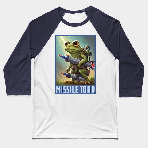 Missile Toad Vertical Baseball T-Shirt by Wright Art